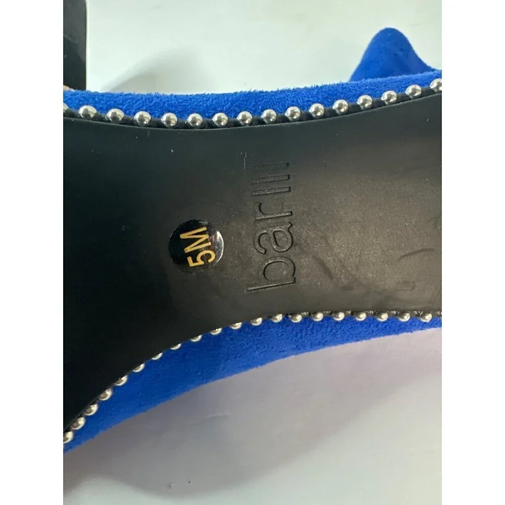 Bar III Women's Size 5M Blue Suede Ankle Boots Heel Casual Dressy academia Glam - Picture 6 of 7